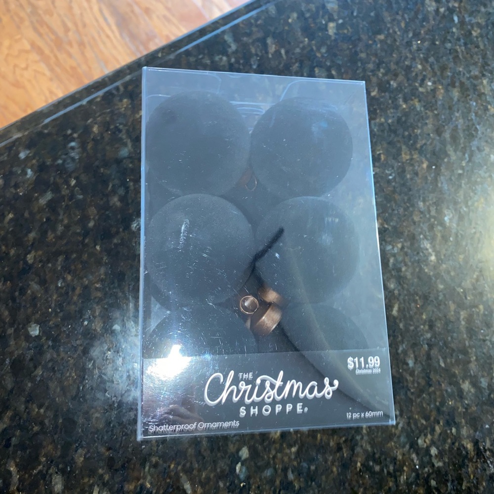 Viral black flocked ornaments hobby lobby 2024 NWT